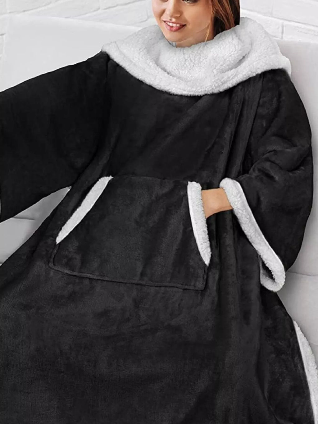 Oversized Wearable Blanket Hoodie Lounge Nightgown - Maria de Fatima Andrade