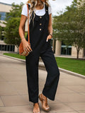 Perfee Pocketed Wide Strap Overalls - Maria de Fatima Andrade