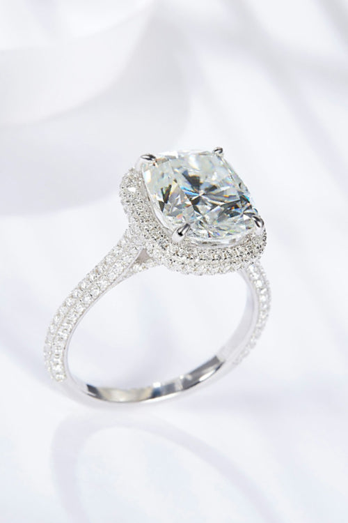 Adored 6 Carat Moissanite Halo Ring - Maria de Fatima Andrade