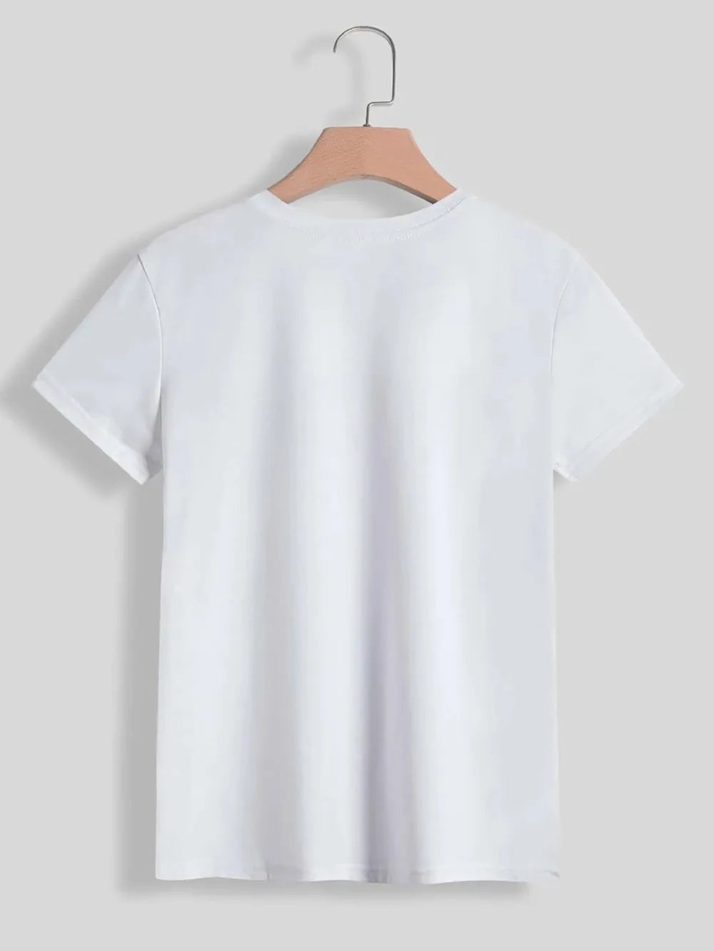Happy Easter Round Neck Short Sleeve T-Shirt - Maria de Fatima Andrade