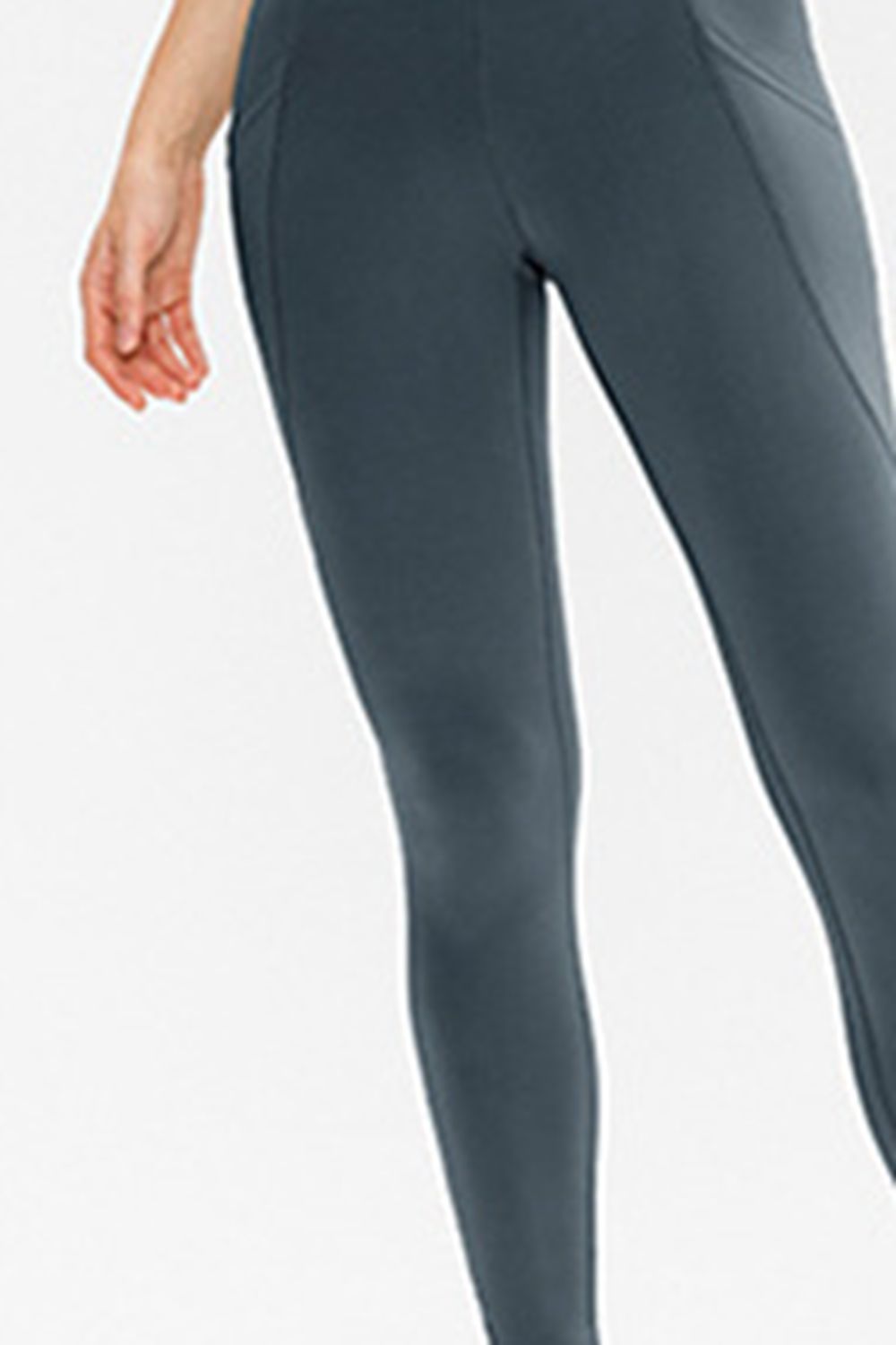 Slim Fit Long Active Leggings with Pockets - Maria de Fatima Andrade