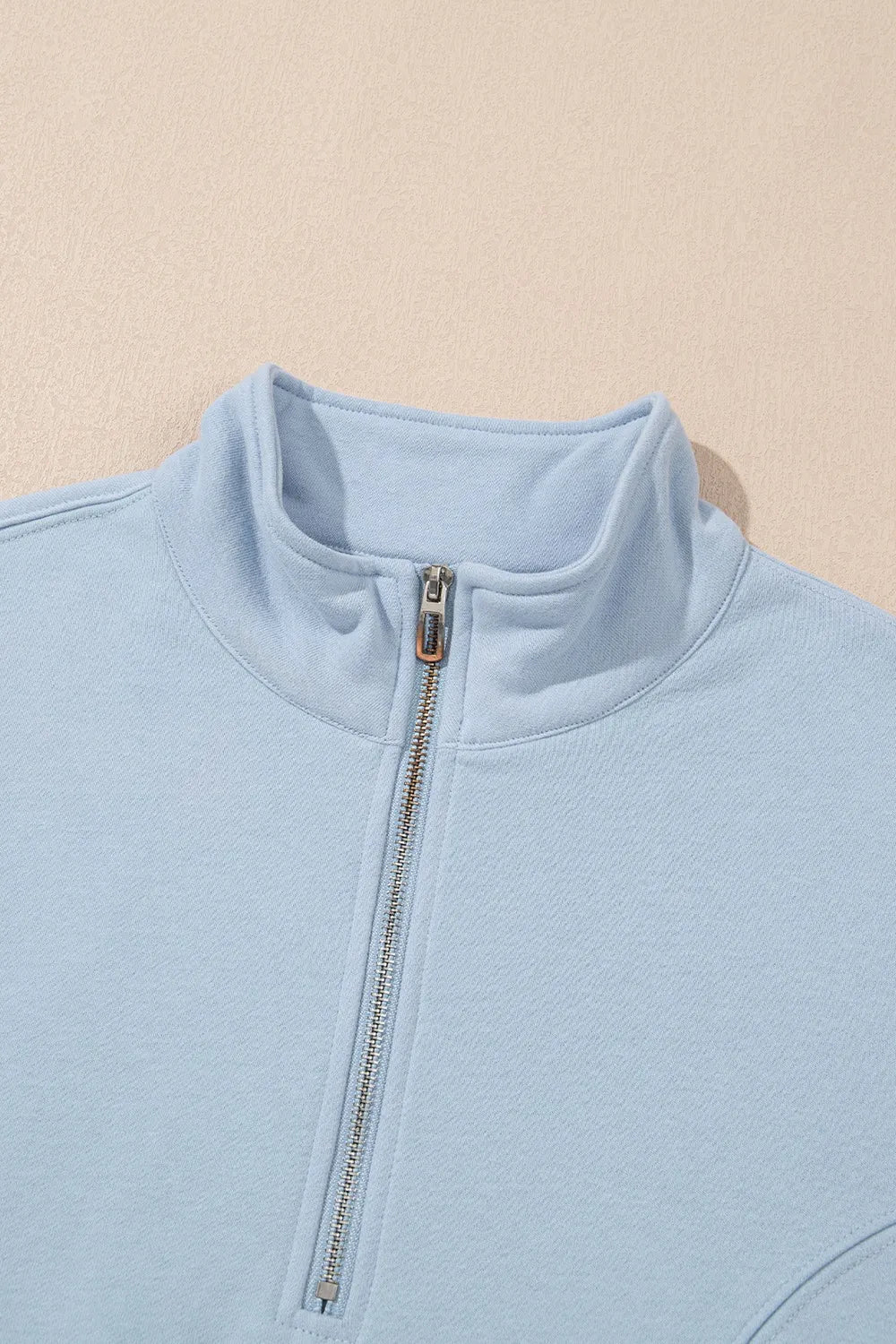 Half Zip Long Sleeve Top and Joggers Set - Maria de Fatima Andrade