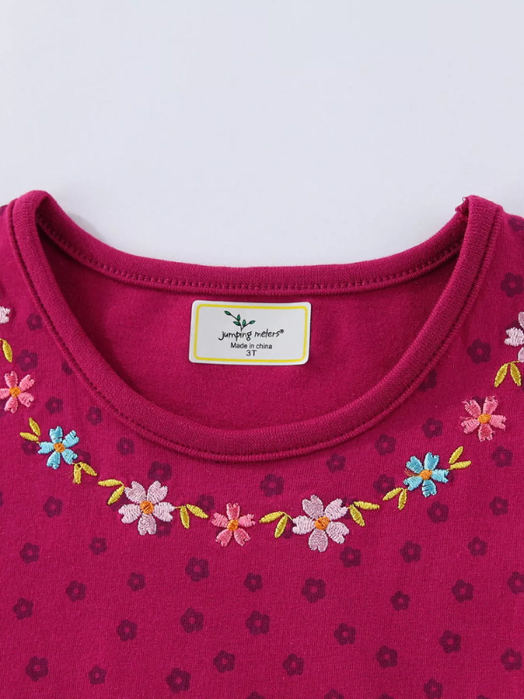 Children's Floral Embroidered Bird Applique Dress - Maria de Fatima Andrade